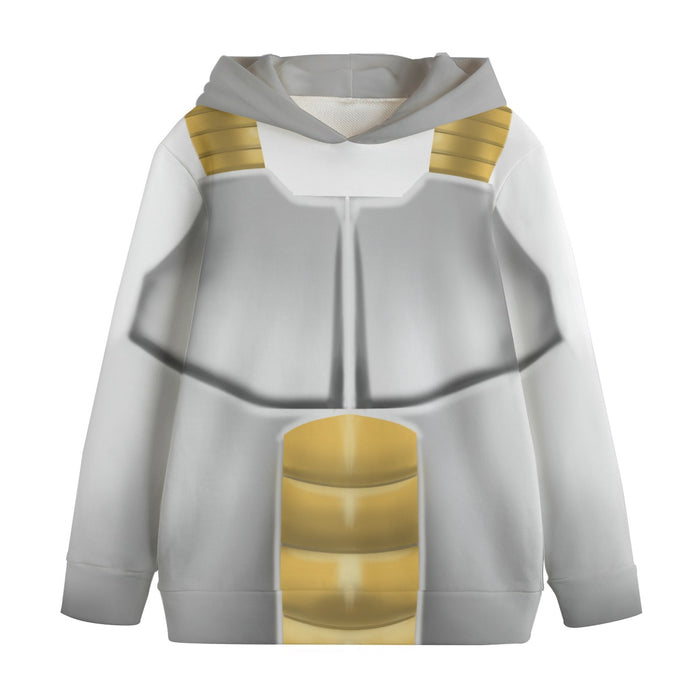 Dragon Ball Z Vegeta Inspired Suit Cosplay Zip Up Kids' Hoodie