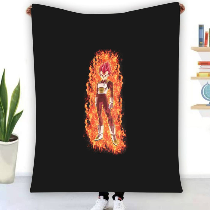 DBZ Vegeta Super Saiyan God Whis Symbol Fire Aura Streetstyle  Blanket