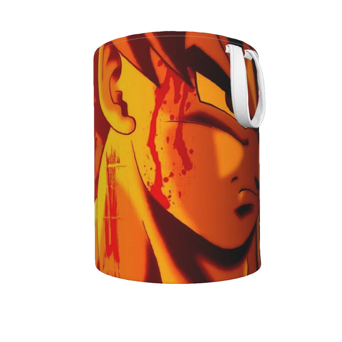 Dragon Ball Z Pissed Serious Son Goku Dope Orange Laundry Basket