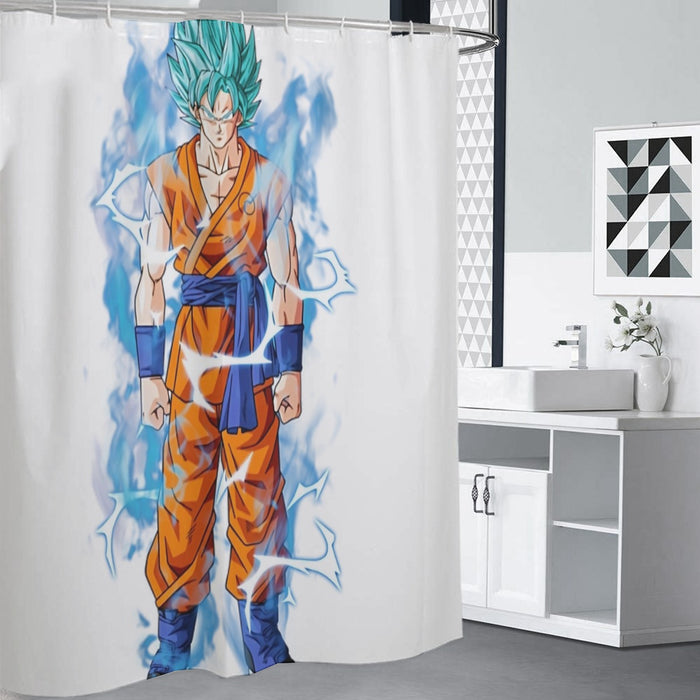 Dragon Ball Super SSGSS Goku Shower Curtain