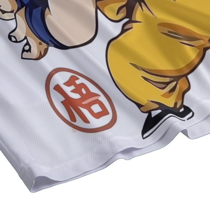 Cute Kid Goku Yellow Clothing Dragon Ball Z Mesh Shorts