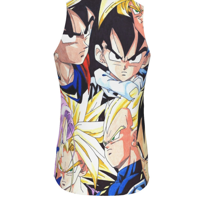 Dragon Ball Goku Vegeta Trunks Gohan Super Saiyan Cool Trending Design Tank Top