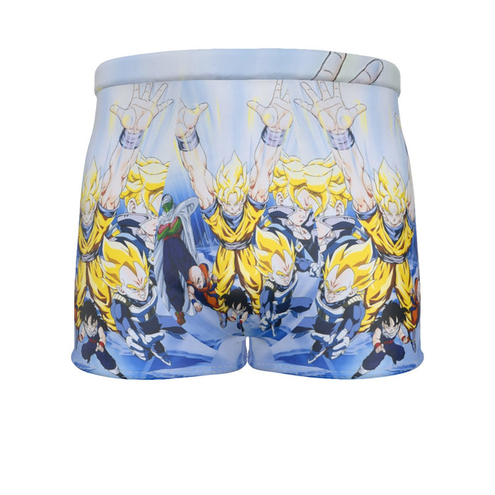 DBZ Goku Saiyan Spirit Bomb Vegeta Piccolo Gohan Trunks Vibrant Design Men's Boxer Briefs