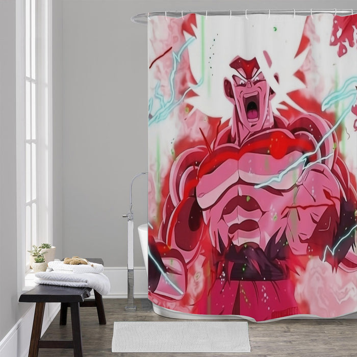 Goku Super Saiyan White Omni God Transformation Shower Curtain