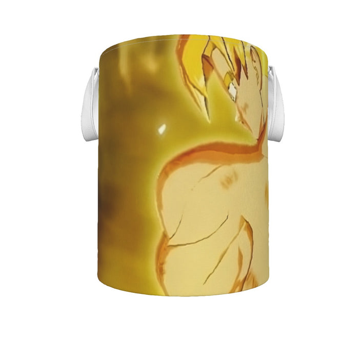 Dragon Ball Goku Super Saiyan Battle Posture Aura Style Laundry Basket