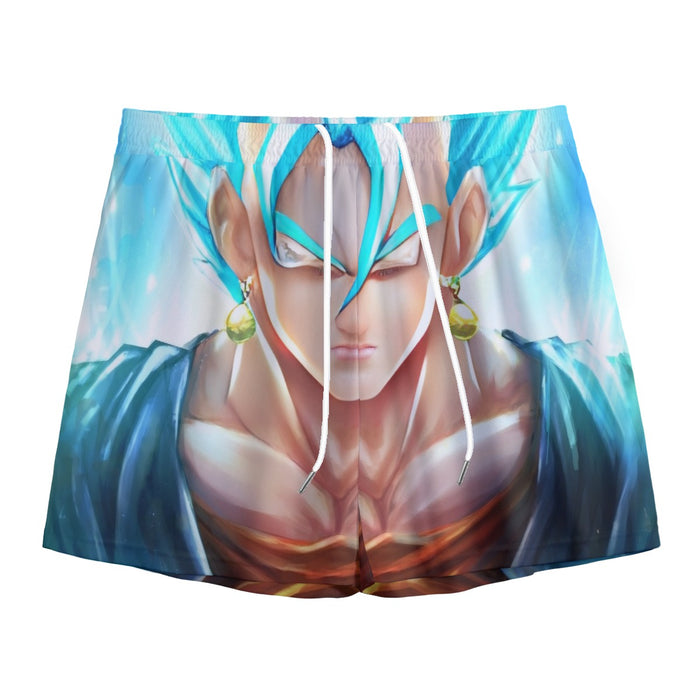 DBZ Goku God Saiyan Blue SSGSS Potara Fusion Design Trendy Mesh Shorts