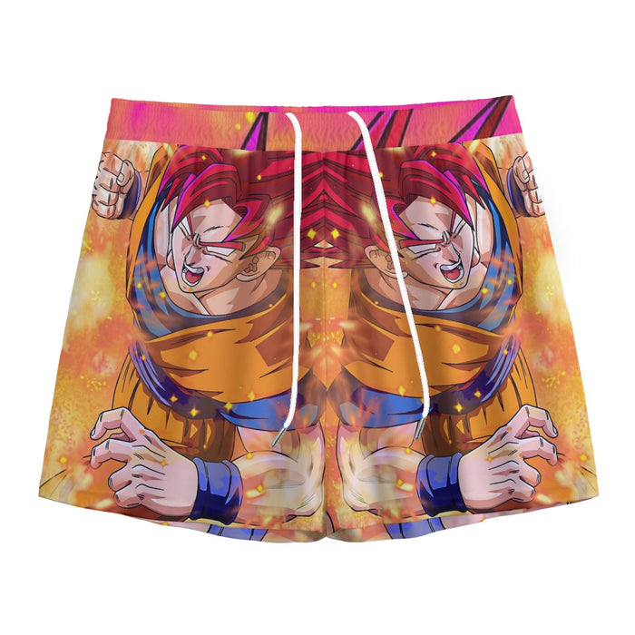 Dragon Ball Super Goku Rage Red Ultra Instinct Dope Mesh Shorts