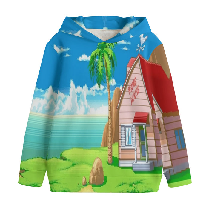 Dragon Ball Master Roshi's Kame House Cartoon Style Kids' Hoodie