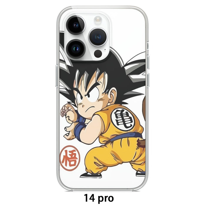 Cute Kid Goku Yellow Clothing Dragon Ball Z Iphone 14 Case
