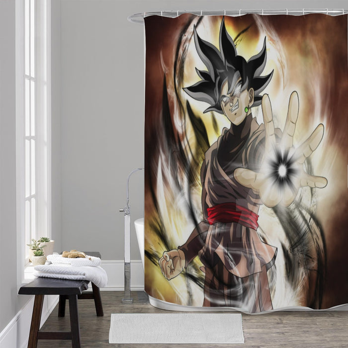 Dragon Ball Super Shirt  Black Goku Black Hole Creation Shower Curtain