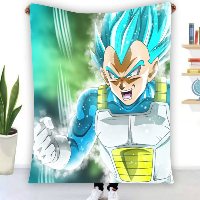 Dragon Ball Super Blue Vegeta Super Saiyan God Cool  Blanket