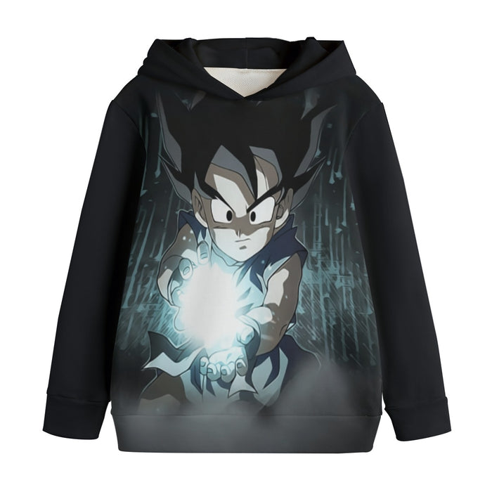 Dragon Ball Goku Kid Practice Kamehameha Cute Round Neck Design Kids' Hoodie