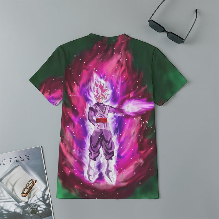 Goku Black Super Saiyan Rose Power Aura Streetwear Design Kids T-Shirt