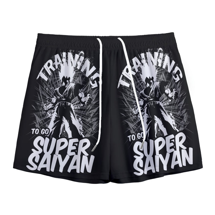 Dragon Ball Z Goku Training To Go Super Saiyan Epic Mesh Shorts