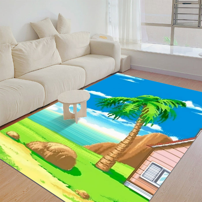 Dragon Ball Master Roshi's Kame House Cartoon Style Rug