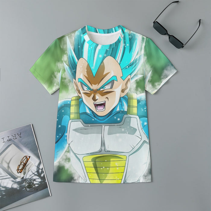 Dragon Ball Super Blue Vegeta Super Saiyan God Cool  Kids T-Shirt