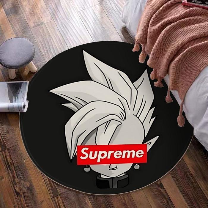 DBZ Zamasu Supreme Kai Logo Creative Black Edition Round Mat