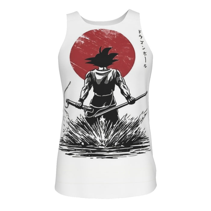 Goku With Red Moon Dragon Ball Tank Top