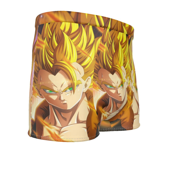 Dragon Ball Z Gogeta Super Saiyan Warrior Power Full Print Streetwear Cool Design Men's Boxer Briefs