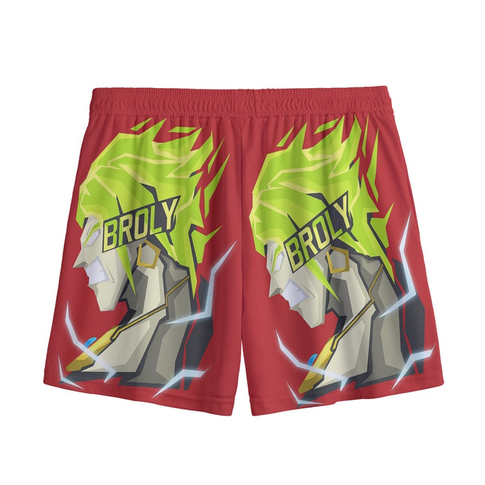 Dragon Ball Super Cool Legendary Broly Cool Vector Art Mesh Shorts