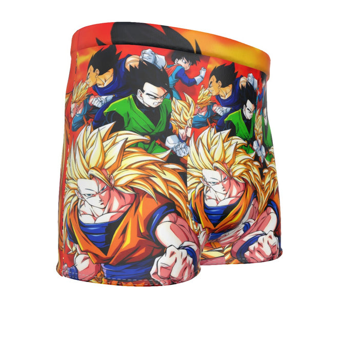 Dragon Ball Goku Super Saiyan 3 Vegeta Gohan Trending Design Men's Boxer Briefs