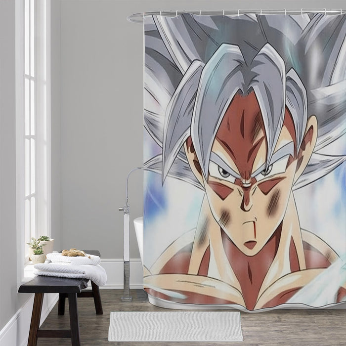 Dragon Ball Super Goku Ultra Instinct Shower Curtain