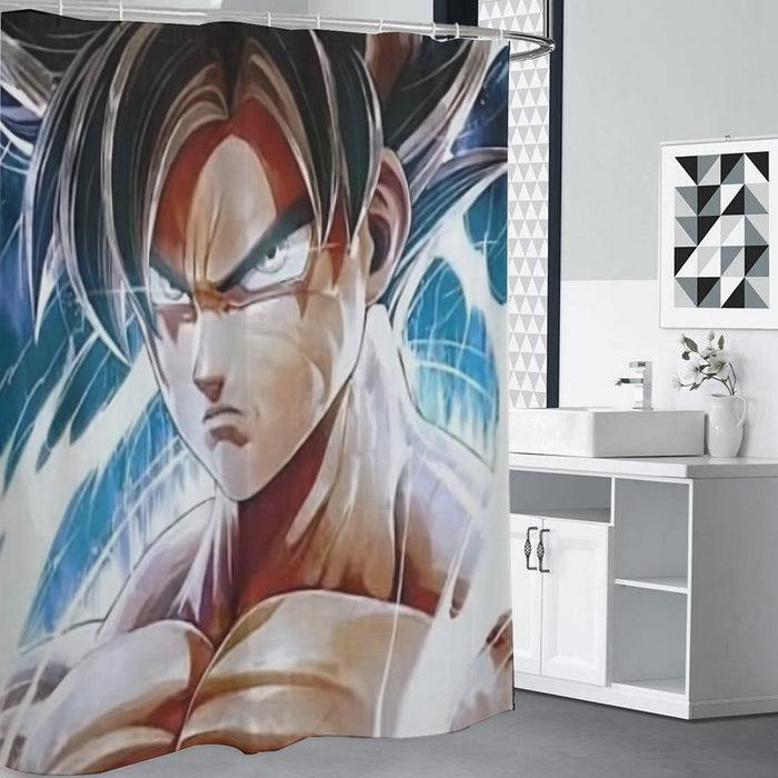 Dragon Ball Super Ultra Instinct Goku Manga Shower Curtain