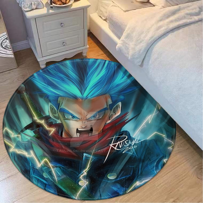 Dragon Ball Super Future Trunks Rage Round Mat