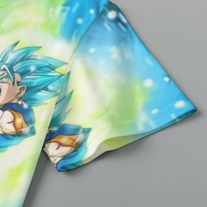 DBZ Goku Super Saiyan Blue SSGSS Kamehameha Power Attack Kids T-Shirt