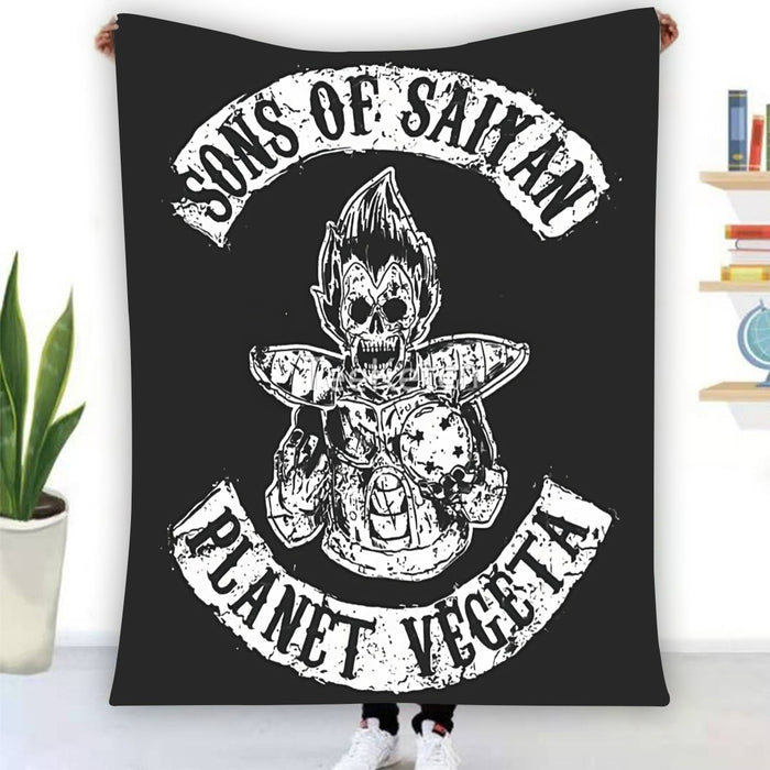 Dragon Ball Z Skeleton Vegeta Scary Super Saiyan Epic Blanket