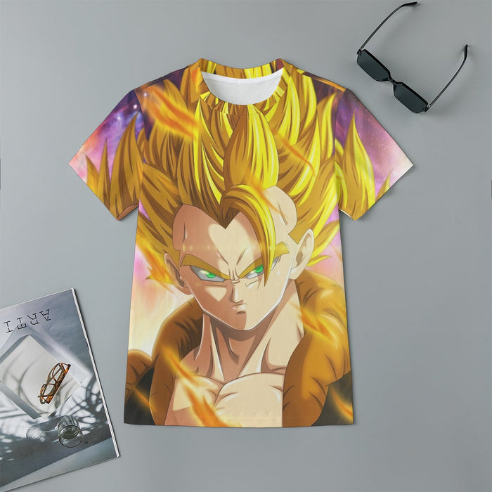 Dragon Ball Z Gogeta Super Saiyan Warrior Power Full Print Streetwear Cool Design Kids T-Shirt