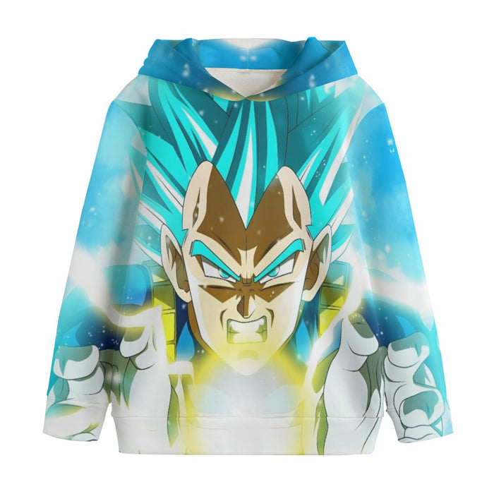 Dragon Ball Blue Vegeta Super Saiyan God Kamehameha Kids' Hoodie