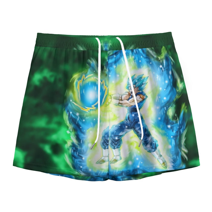 DBZ Goku Super Saiyan Blue SSGSS Kamehameha Power Attack Mesh Shorts