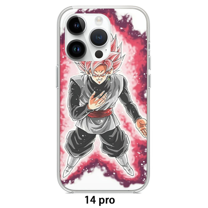 Dragon Ball Super Black Goku Rose 2 Super Saiyan Grin Iphone 14 Case