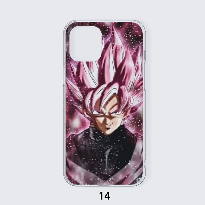 Dragon Ball Z Super Saiyan Goku Black Rose Pink Iphone 14 Case