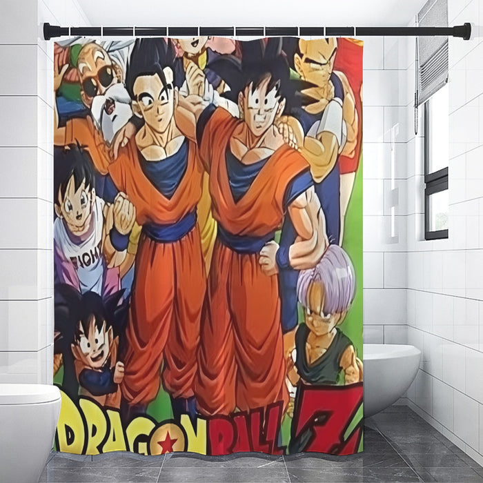 Dragon Ball Z Dragon Ball Characters Happiness Design Shower Curtain