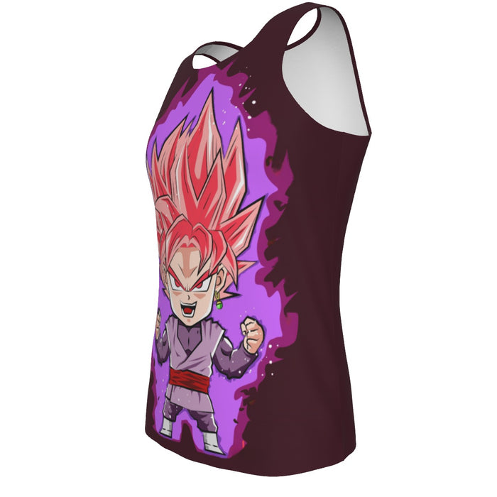 DBZ Goku Black Zamasu Rose Super Saiyan Cute Chibi Design Tank Top