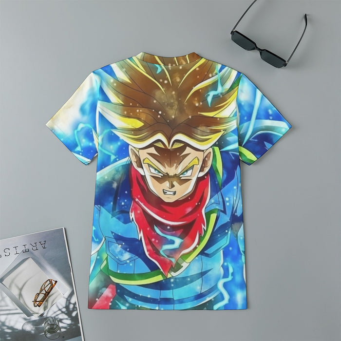 DBZ Rage Super Saiyan Trunks Portrait Unique Style Kids T-Shirt