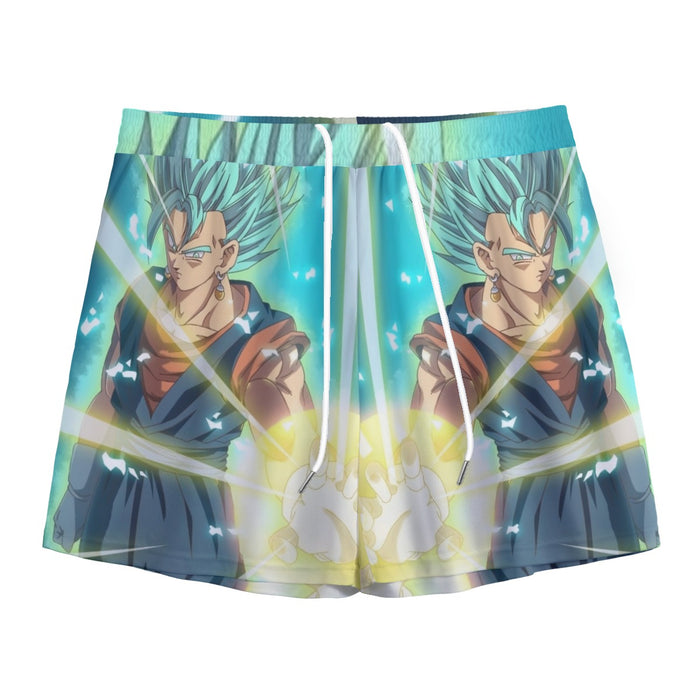 Dragon Ball Vegito Blue Super Saiyan Big Bang Flash Mesh Shorts