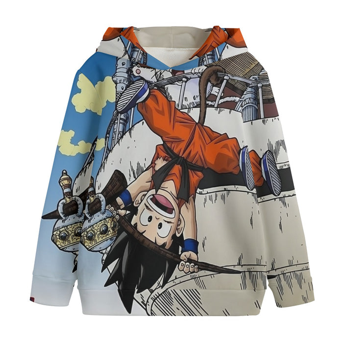 The Naughty Kid Goku and Korin Wise Cat Dragonball Kids' Hoodie