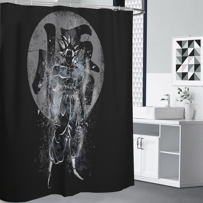 Goku Ultra Instinct Black Shower Curtain