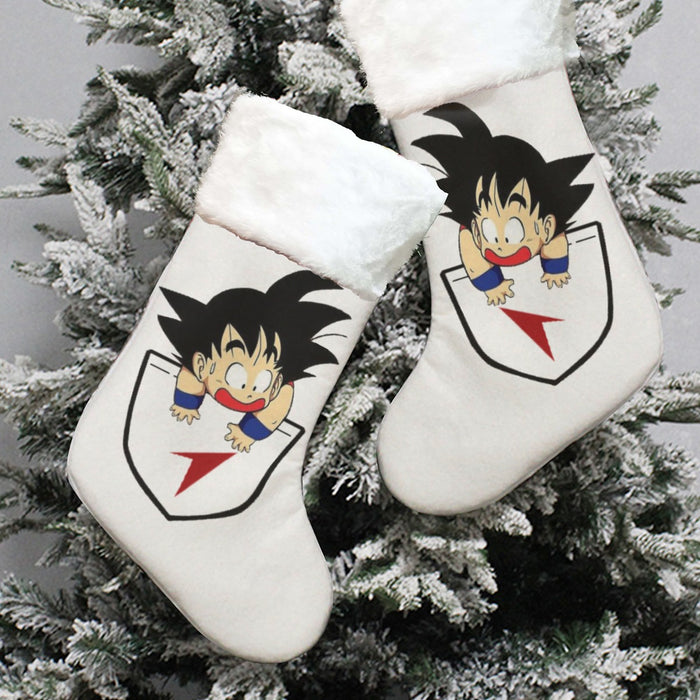 Dragon Ball Kid Goku Coming Out Of Pocket Christmas Socks