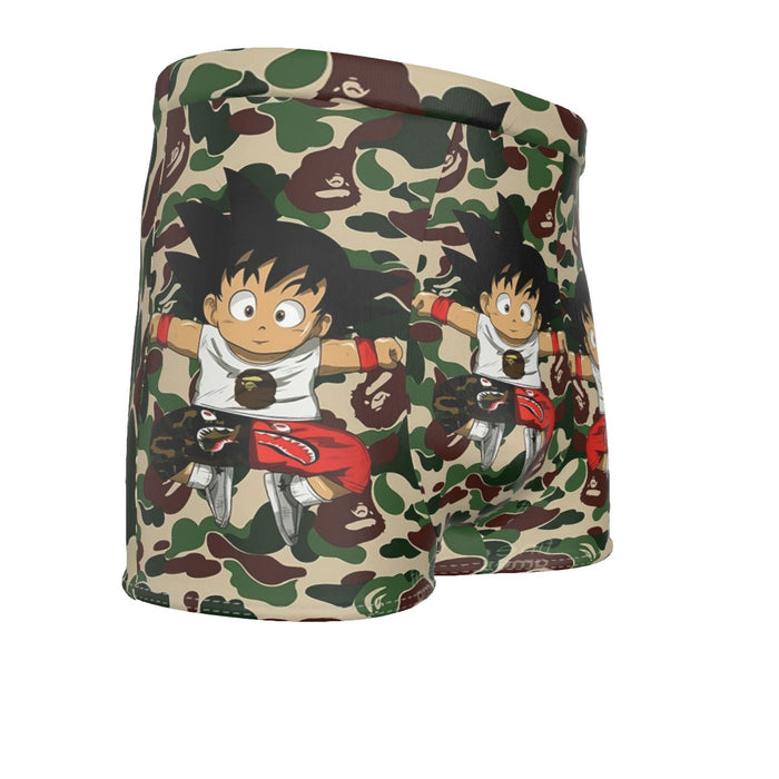 Dragon Ball Jumping Kid Goku Camouflage Men's Boxer Briefs