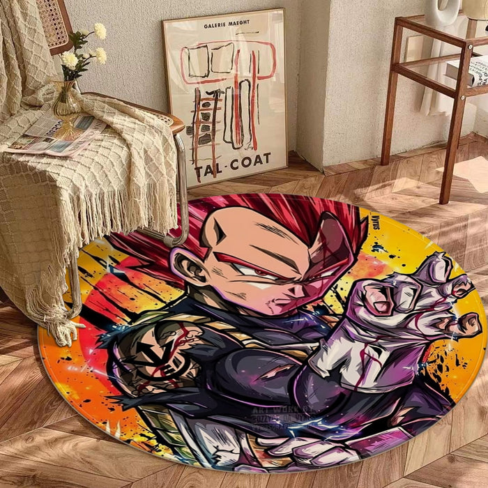 Dragon Ball Z Vegeta God Round Mat