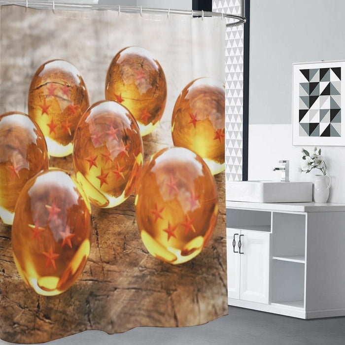 Dragon Ball Z Shenron Dope 7 Stars Crystal Balls Set Shower Curtain