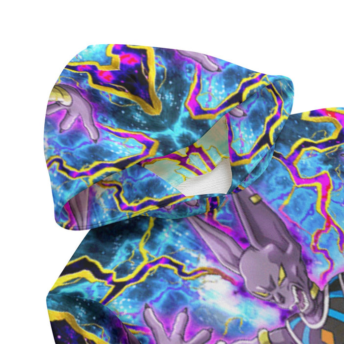 Dragon Ball Super Beerus Destruction God Egyptian Cat Vibrant Design Kids' Hoodie