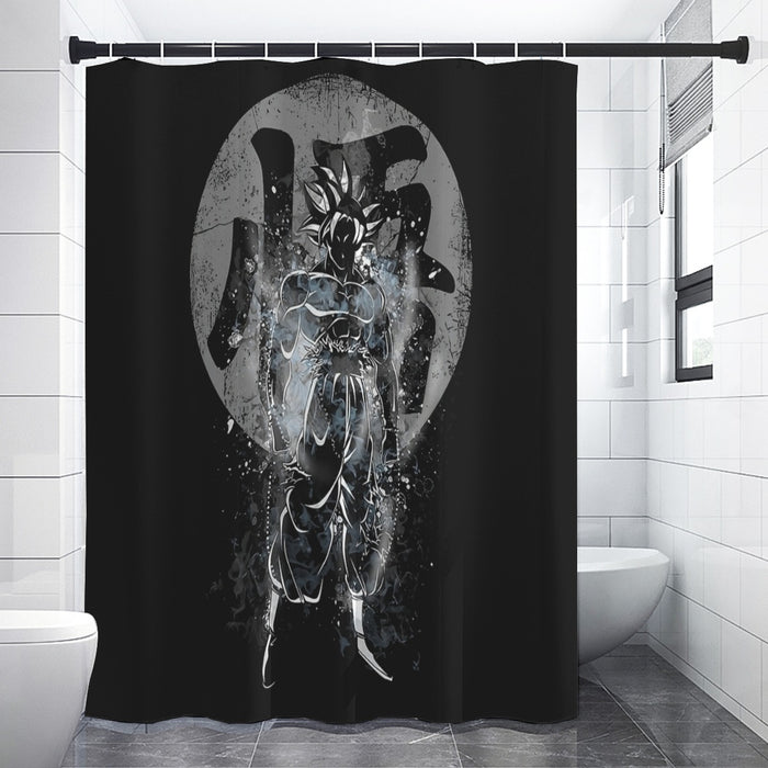 Goku Ultra Instinct Black Shower Curtain