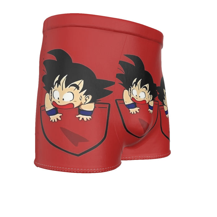 Dragon Ball Cute Goku Kid Pocket Simple Design Streetwear Men's Boxer Briefs