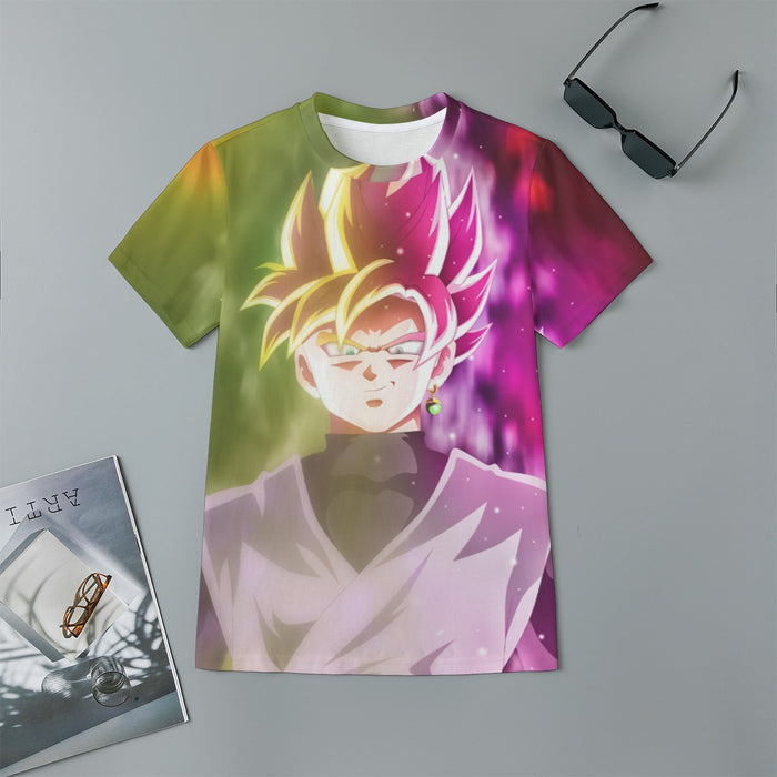 Dragon Ball Super Saiyan Black Goku Rose 2 Epic Style Kids T-Shirt