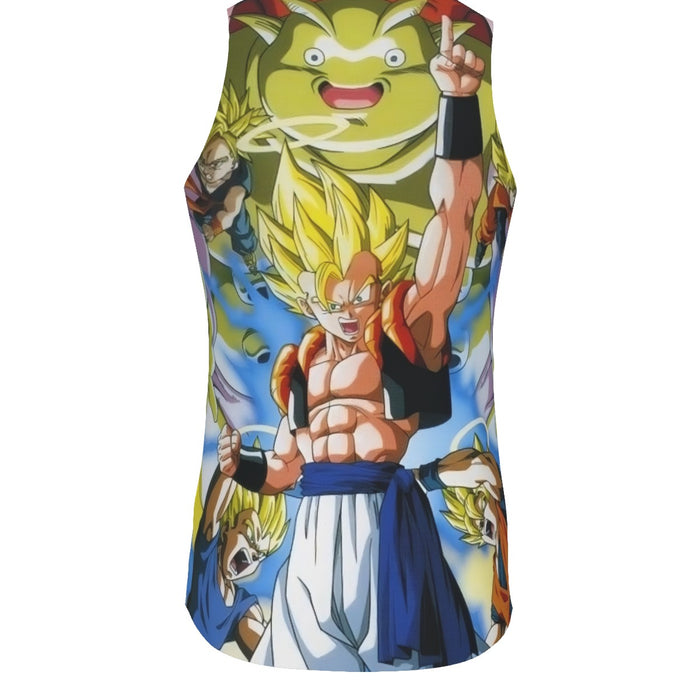 DBZ Goku Vegeta Fusion Saiyan Gogeta Colorful Design Streetwear Tank Top